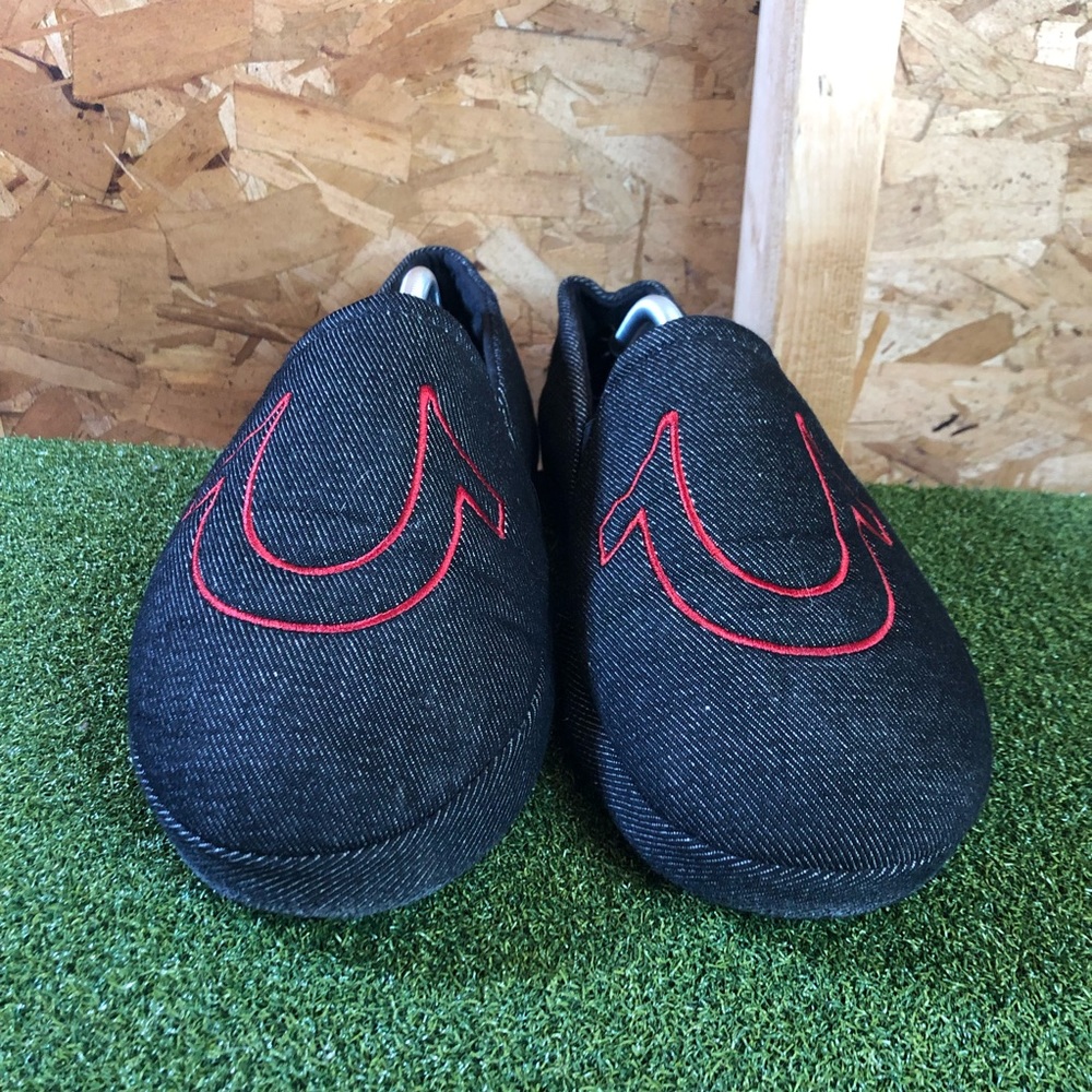 True Religion Black Comfort Slip On Slippers Men’s 11 - 12 - Picture 2 of 8